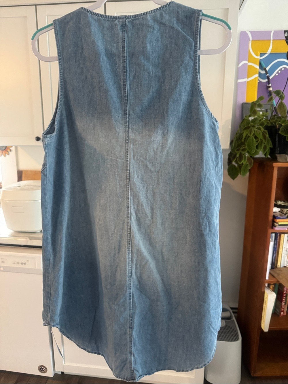 Cupshe NWT 100% Cotton Chambray Sleeveless Hi-Low Tunic medium - Picture 2 of 12